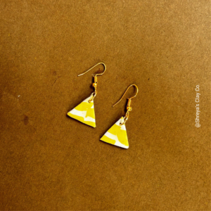 handcrafted yellow marble triangle hooks